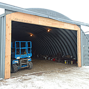 A Quonset with a Sliding Door