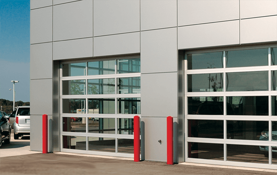 A Commercial Building with Upwardor® Commercial Overhead Full-View Door