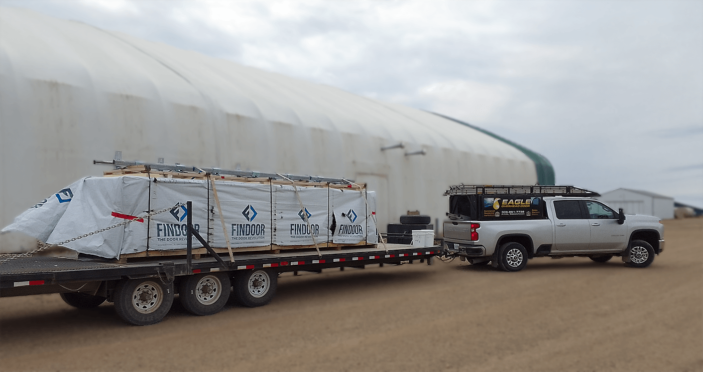 A Truck and Trailer Loaded with FINDOOR Ready for Installation