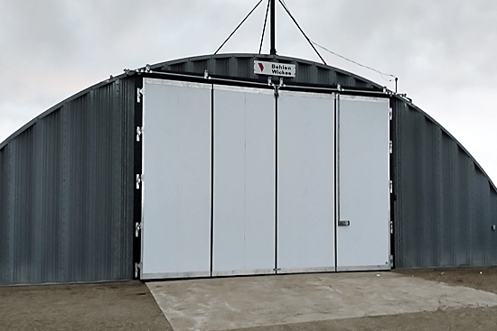 A Small Farm Building with FINDOOR Doors