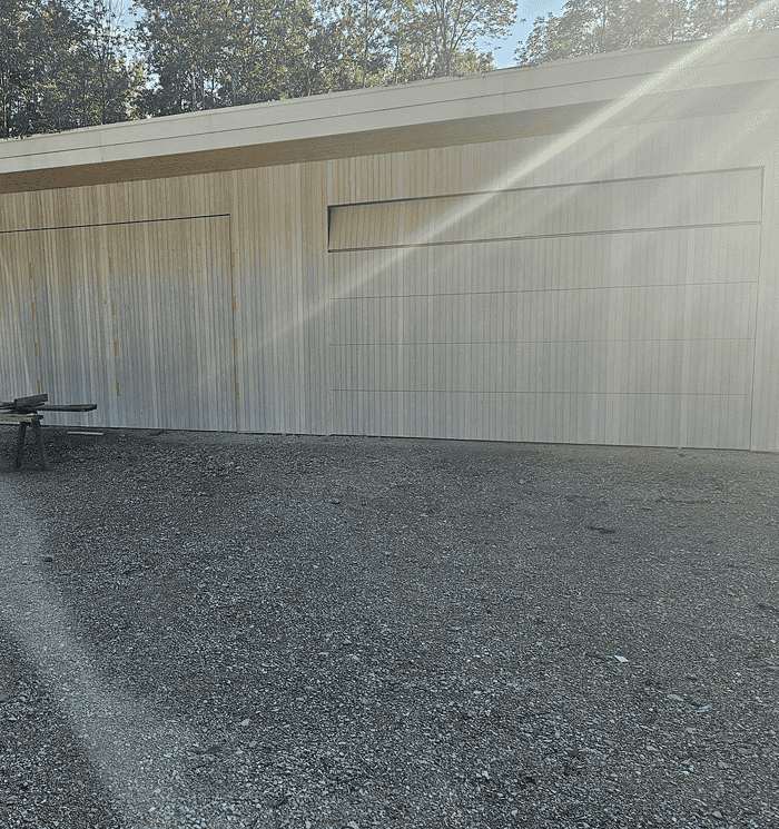 A Home with Flush Mount Garage Doors