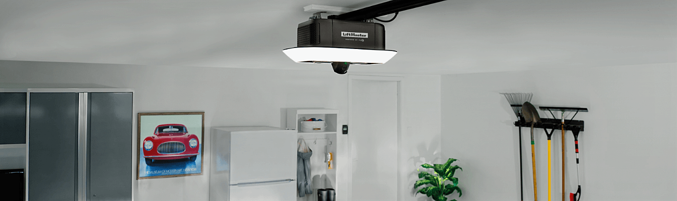 A Garage with a LiftMaster Garage Door Opener - Banner