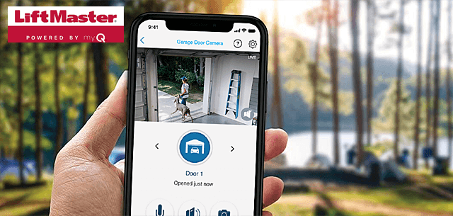 myQ Remote Opening Door from the Woods.