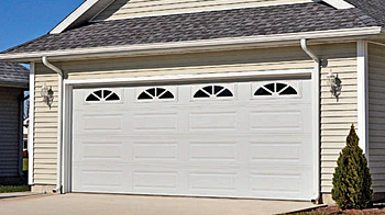 Long Raised Panel shown in white with optional sherwood inserts and plain glass.