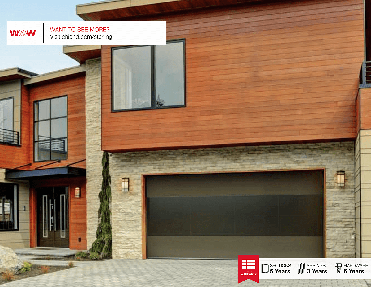 A Home with New CHI Sterling Collection Garage Door - Banner